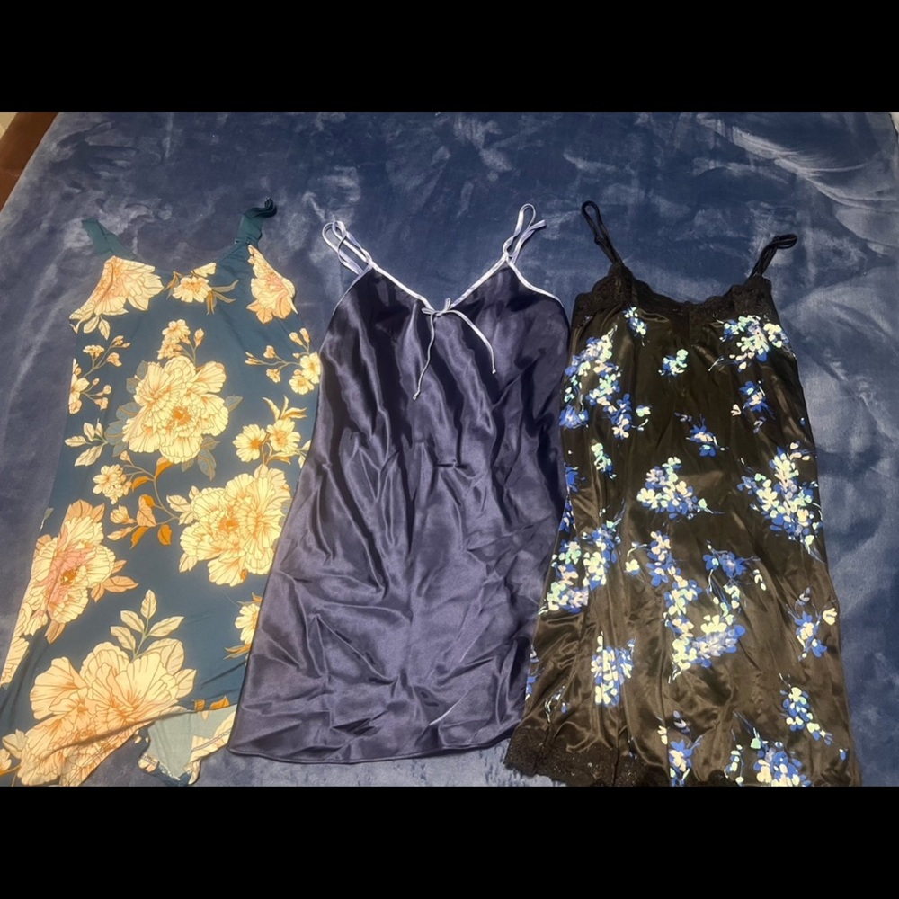 Lot of 3 Slip Nightgowns
